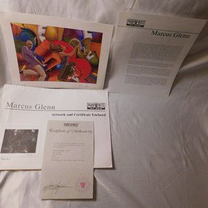 Marcus Glenn Lithograph Print with COA Collectible